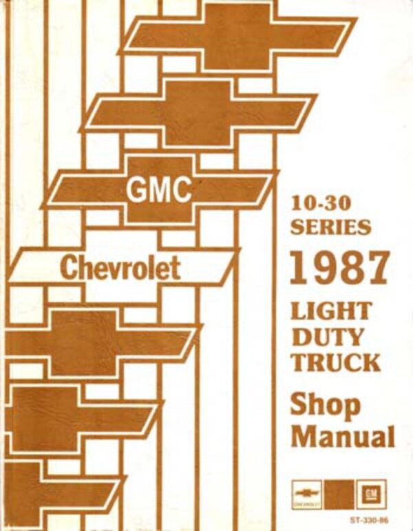 bishko automotive literature 1987 Chevrolet GMC C K 10 30 G P Truck Shop Service Repair Manual Factory OEM