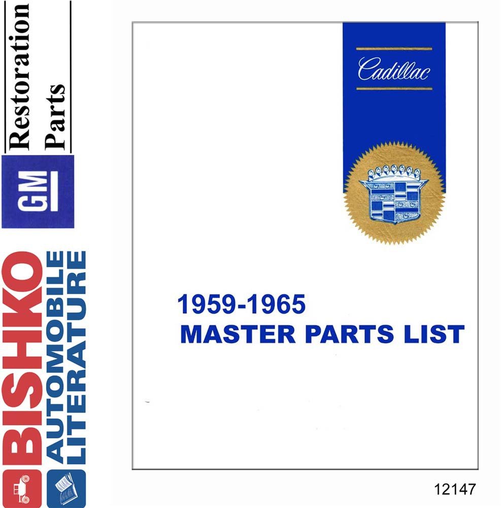 bishko automotive literature Parts Numbers List CD for The 1959 1960 1961 1962 1963 1964 1965 Cadillac