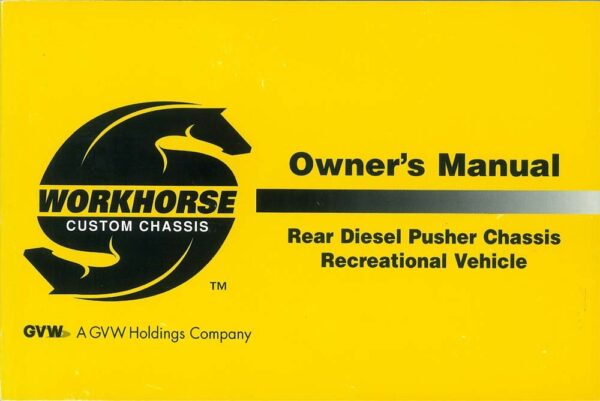 bishko automotive literature 1999 2001 2004 Workhorse Rdp Chassis Rv Owners Manual User Guide Operator Book