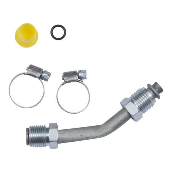 Edelmann 39855 Power Steering Line End Fitting; 3/8 M. Inv. Flare x 3/8 Male O Ring   45 degree