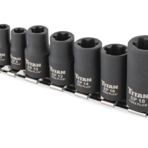 Titan 17418 8 Piece External Torx Plus Socket Set