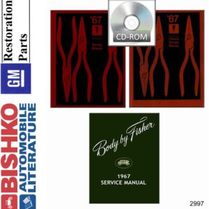 bishko automotive literature 1967 Pontiac Tempest Lemans GTO Shop & Body Service Repair Manual CD Engine