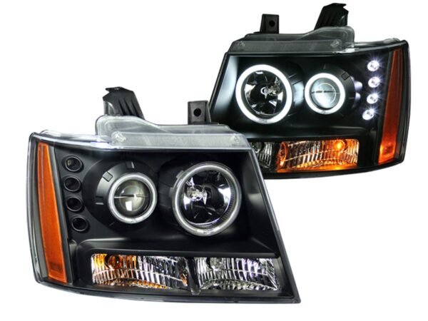 Anzo USA 111109 Chevrolet Projector Black Clear AmberHeadlight Assembly   (Sold in Pairs)