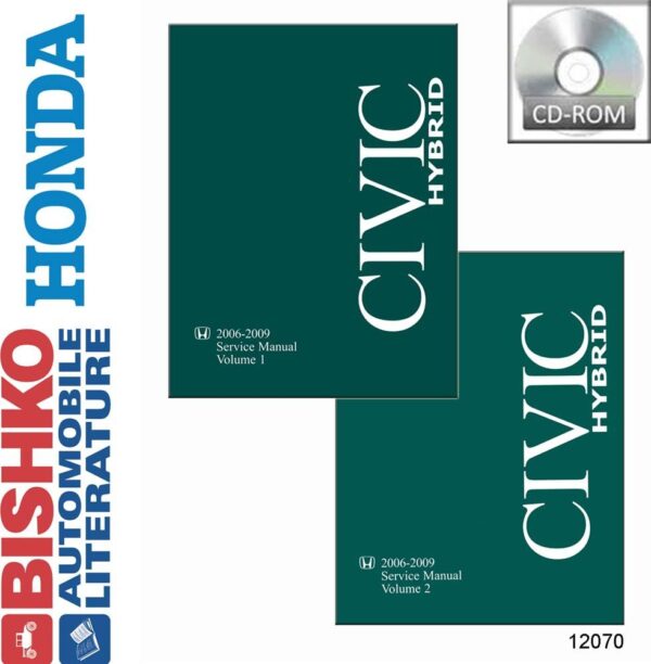 bishko automotive literature Shop Service Repair Manual CD Engine OEM for 2006 2007 2008 2009 Honda Civic Hybrid