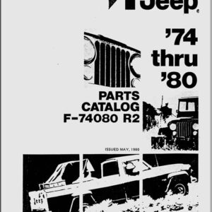 bishko automotive literature 1974 1977 1978 1979 1980 Jeep Parts Numbers Book List Interchange Drawings OEM
