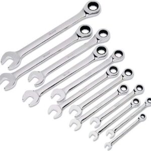 Titan 17355 12 Piece 12 Point 72 Tooth Metric Ratcheting Combination Wrench Set