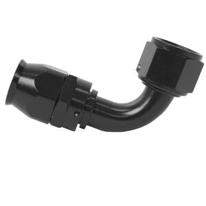 Aeromotive 15361 Black Anodized Hose End for PTFE Coated Fuel Line, AN 12, 90ï¿½ï¿½ï¿½ï¿½ï¿½ï¿½