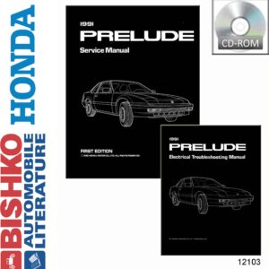 bishko automotive literature   Shop Service Repair Manual CD W/ETM Engine Wiring OEM for The 1991 Honda Prelude