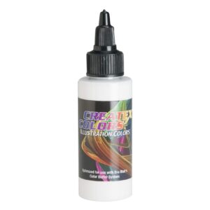 Createx 4 Ounce Illustration White Bottle