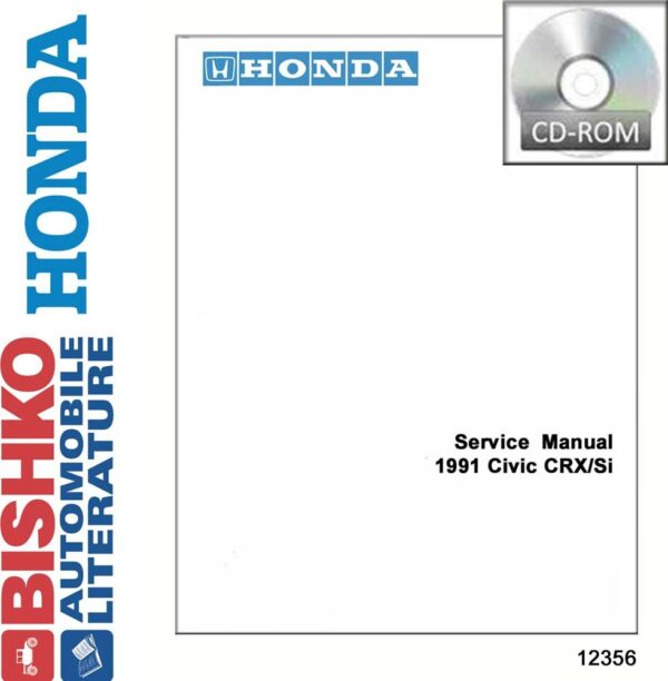 bishko automotive literature   Shop Service Repair Manual CD Engine Drivetrain OEM for The 1991 Honda Civic CRX/Si