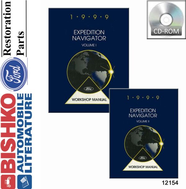 bishko automotive literature Shop Service Repair Manual CD Engine Drivetrain for The 1999 Ford Navigator/Expedition