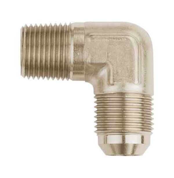 Aeroquip FBM2621 90 deg. Male AN To Pipe Adapter  08AN Male 3/8 in. Pipe Size Steel Bulk Packaged 90 deg. Male AN To Pipe Adapter