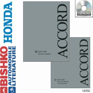 bishko automotive literature Shop Service Repair Manual CD V6 Supplement OEM for 2003 2004 2005 Honda Accord