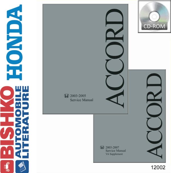 bishko automotive literature Shop Service Repair Manual CD V6 Supplement OEM for 2003 2004 2005 Honda Accord