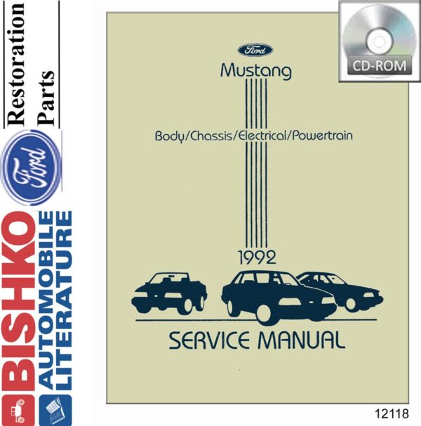 bishko automotive literature Shop Service Repair Manual CD Engine Drivetrain Electrical OEM for The 1992 Ford Mustang