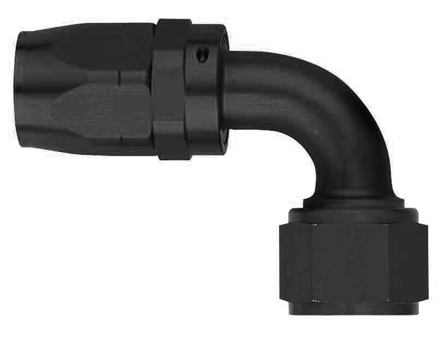 Aeroquip FBM4033 AQP Hose Fitting 08AN Hose Size 90 deg. Elbow Swivel Aluminum Red/Blue Anodized Bulk Packaged