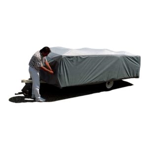 ADCO 12291 Pop Up Trailer SFS Aqua Shed Cover   8'1" to 10', Gray