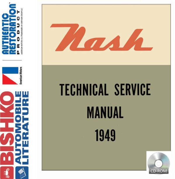 bishko automotive literature 1949 Nash 600 Ambassador 6 Shop Service Repair Manual CD Engine Drivetrain OEM