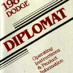 bishko automotive literature 1984 Dodge Diplomat Owners Manual User Guide Operator Book Fuses Fluids OEM