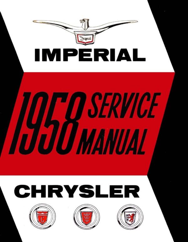 bishko automotive literature 1958 Chrysler Imperial 300 New Yorker Shop Service Repair Manual Book OEM Guide