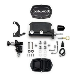 Wilwood 261 15544 BK Compact Tandem M/C w/Bracket and Valve