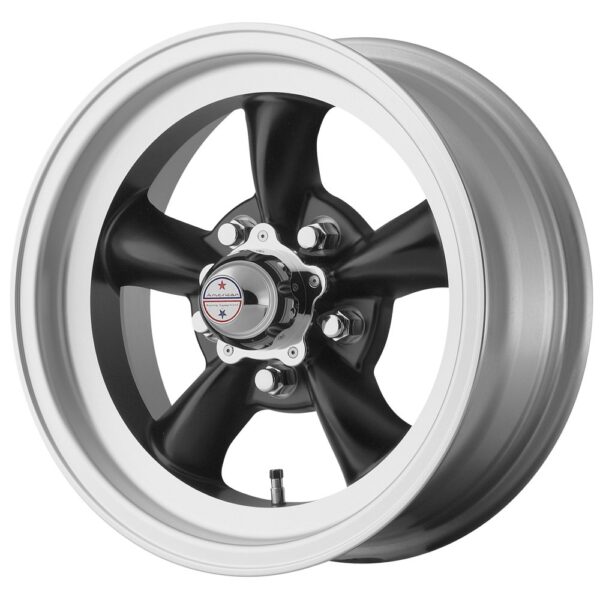 American Racing Vintage VN105D 15X4.5 5X4.75 S BLK MACH  15MM   VN1055461B