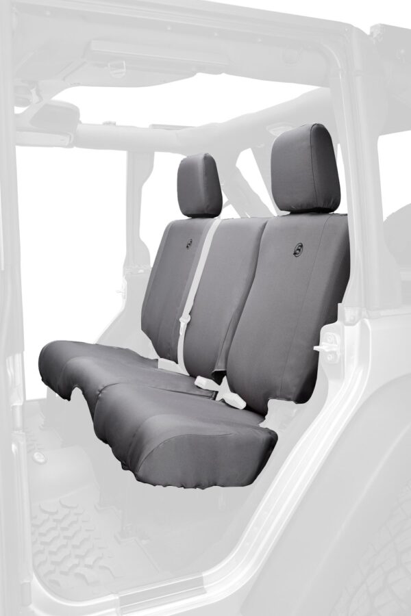 Bestop 2928409 Charcoal Rear Seat Covers   Jeep 2013 2018 Wrangler Unlimited, 2007 Unlimited; Fit Factory Rear Seats