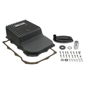 B&M 71395 Hi Tek Transmission Pan Black