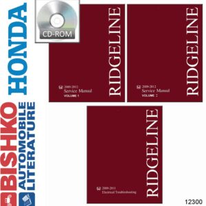 bishko automotive literature   Shop Service Repair Manual CD w/ 09 11 ETM for The 2009 2010 2011 2012 Honda Ridgeline