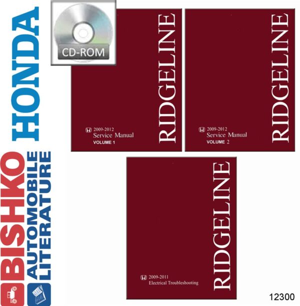 bishko automotive literature   Shop Service Repair Manual CD w/ 09 11 ETM for The 2009 2010 2011 2012 Honda Ridgeline