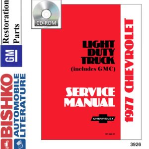bishko automotive literature 1977 Chevy GMC 10 35 Pickup Truck Shop Service Repair Manual CD Engine