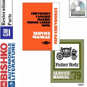 bishko automotive literature 1979 Chevrolet (No Corvette) Shop & Body Service Repair Manual CD Engine Wiring