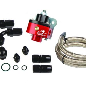 Aeromotive 17120 Regulator, Single Carburetor (P/N 13201) Kit (includes, hose, hose ends and fittings)