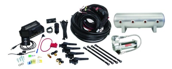 Air Lift 27691 3H System (1/4" Air Line, 2.5 Gallon Lightweight Aluminum Tank, VIAIR 444C Compressor)