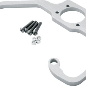 Allstar ALL54280 Silver Anodized Billet Aluminum Fuel Regulator Mounting Bracket for 4150 Style Series Carburetor and Aeromotive Regulator