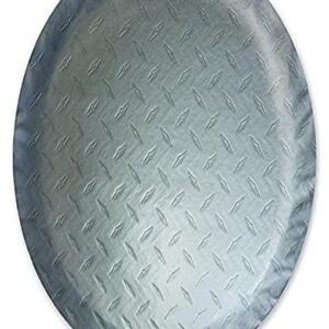 ADCO 9760 Silver Diamond Plated Steel Vinyl Spare Tire Cover O, (Fits 21 1/2 Diameter Wheel)