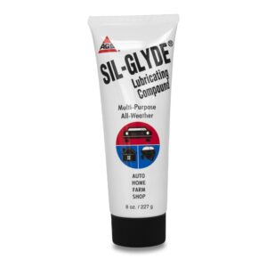 AGS SIL Glyde Multi Purpose All Weather Lubricating Compound for All Surfaces   8 oz Tube, Versitle Multi Purpose Lubrication, All Weather, Auto, Home, Farm and Shop