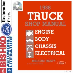 Bishko Automotive Literature Shop Service Repair Manual Cd Engine Drivetrain For The 1986 Ford Med Duty Heavy Duty