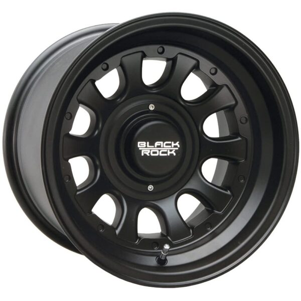 Black Rock 909B Type D Alloy Wheel with Matte (0 x 8. inches /6 x 139 mm,  12 mm Offset)