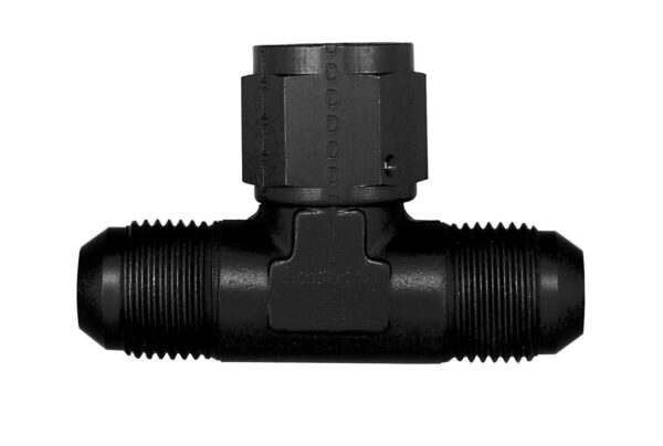 Aeroquip FBM5282 Tee w/Female On The Bottom  6AN Dash Size x  6AN Dash Size x  6AN Dash Size Aluminum Black Anodized Bulk Packaged Tee w/Female On The Bottom