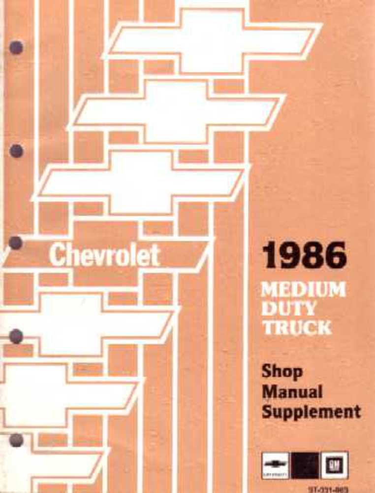 bishko automotive literature 1986 Chevy GMC C/K 40 60 Medium Truck Shop Service Repair Manual Engine OEM