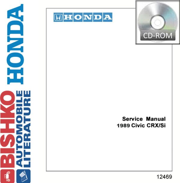 bishko automotive literature Shop Service Repair Manual CD w/ETM Engine Wiring OEM for 1989 Honda Civic CRX & Si