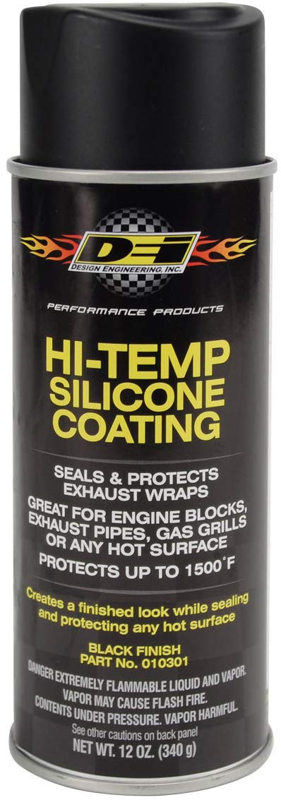 Design Engineering 010301 High Temperature Silicone Coating Spray   Black 12 Ounce (Pack of 1)