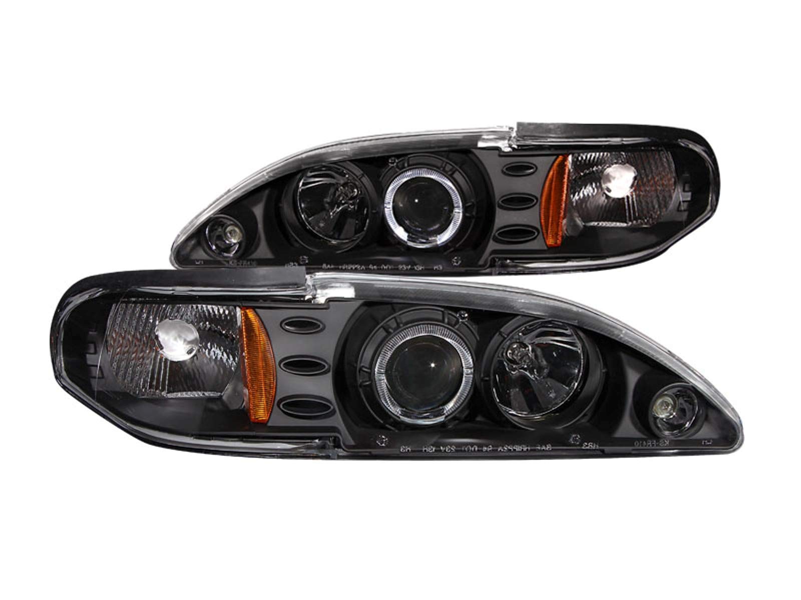 Anzo USA 121038 Ford Mustang Projector 1Pc with LED Halo Black Headlight Assembly (Sold in Pairs)