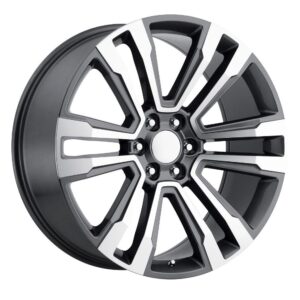 REPLICA 2018 Denali 22X9 6x139.7 31 Gun Metal Machined Face (Quantity of 1)