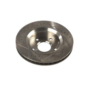 Alloy USA 11353 Brake Rotor Kit, Front, Drilled and Slotted; 07 18 Wrangler JK/JKU