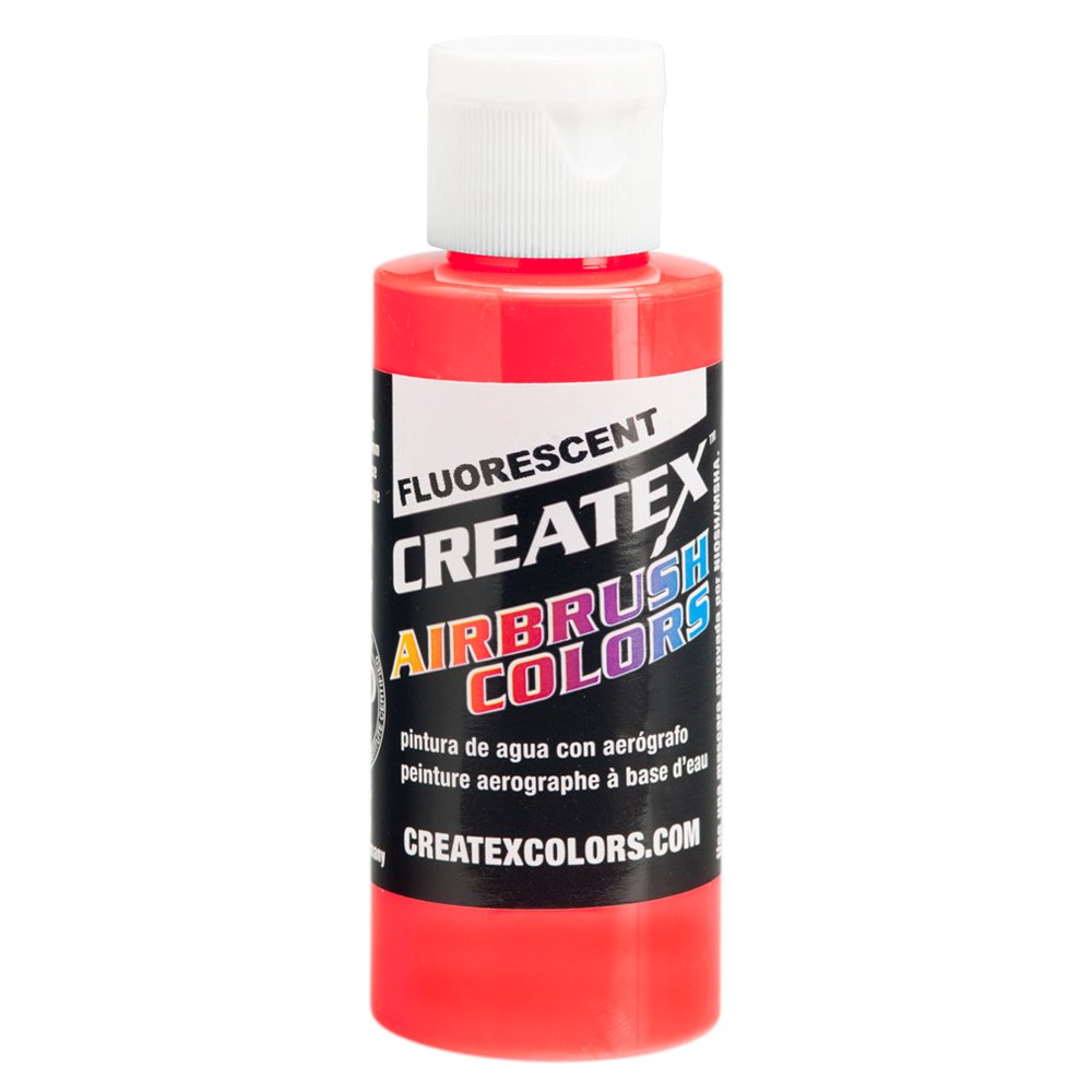 Red Fluorescent Neon Illustration Airbrush Paint, 1 Quart