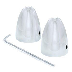 United Pacific Chrome Wiper Shaft Bullets for 5/8 inch Diameter Shafts (Pair), C4041L