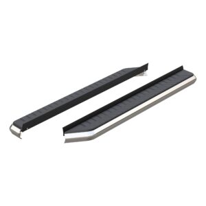 ARIES 2051876 AeroTread 76 Inch Polished Stainless Steel SUV Running Boards, Brackets Sold Separately, Black