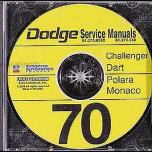 bishko automotive literature 1970 Dodge Challenger Dart T/A Shop Service Repair Manual CD Engine Electrical